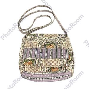 Quilted Crossbody‎ Purse Cottage Core Navajo Floral Boho Grandmacore Multicolor